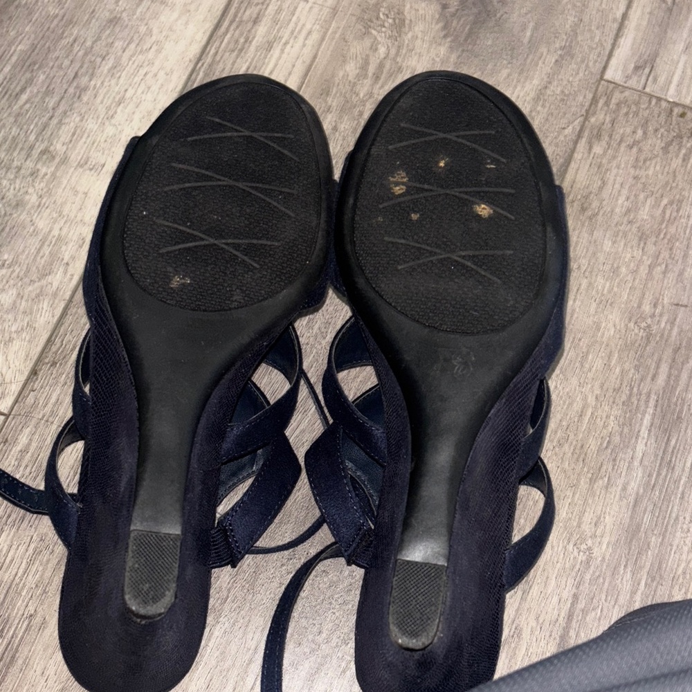 Alfani Black Strappy Heels